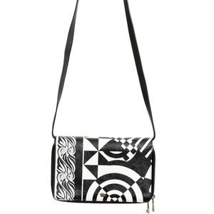 Versace Saffiano Leather Shoulder Clutch Handbag